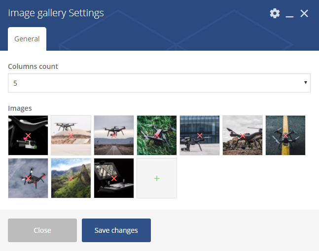 Image gallery settings