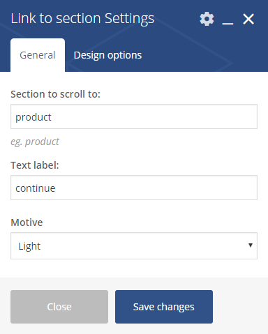 Link to Section Settings