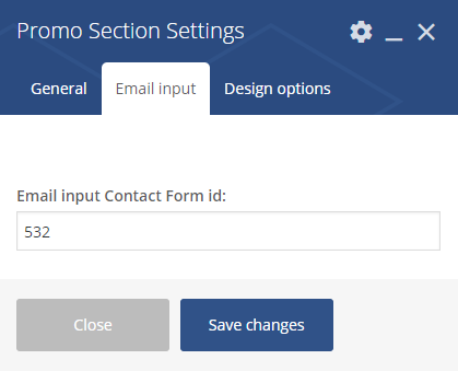 Promo Section Settings 2