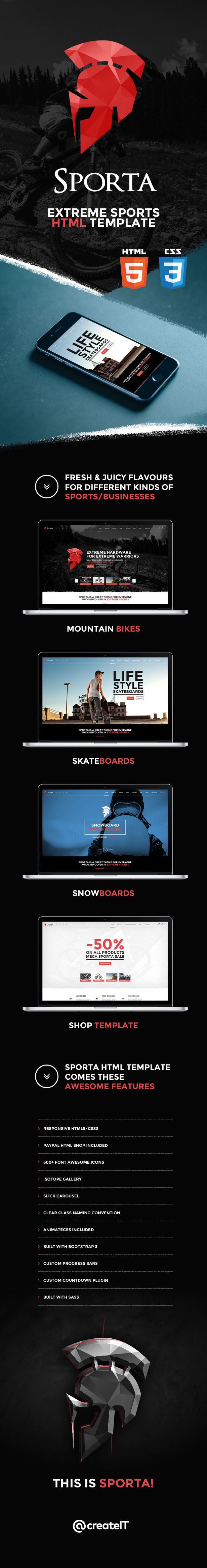 Sporta - Extreme Sports, Manufacture HTML Template - 7